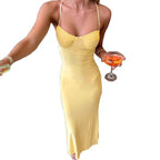 Marke Maxikleid Damen Spaghettiträger Figurbetont — Image 5