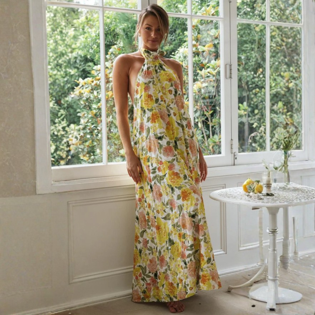 Marke Maxikleid Halterneck Leichtes Material — Image 2