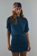 Marke Strickkleid Kurzarm Figurbetont — Main Image