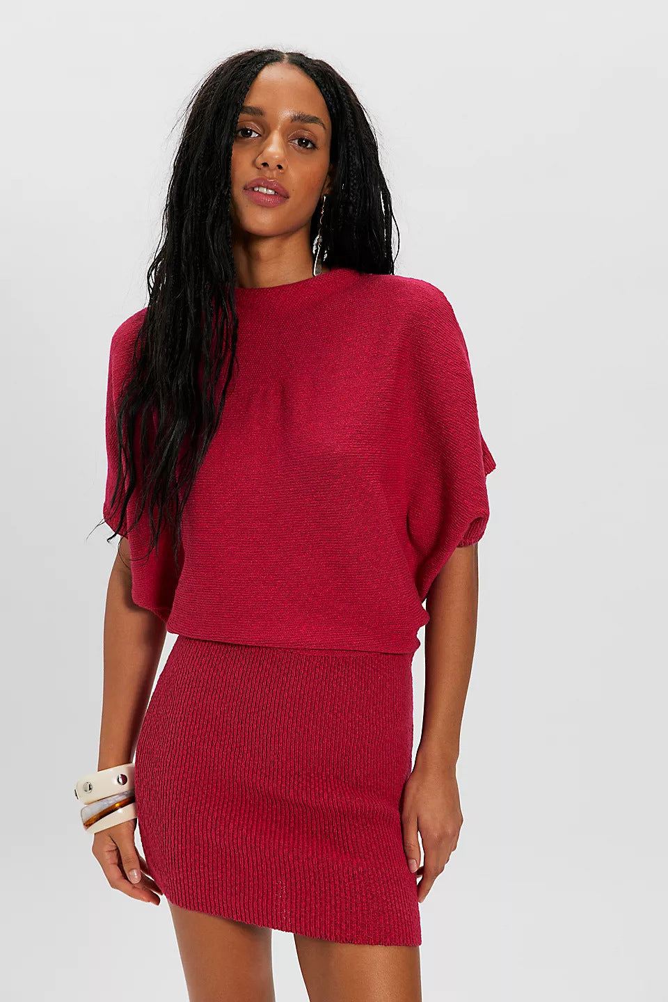 Marke Strickkleid Kurzarm Figurbetont — Image 8