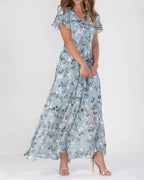 Marke Maxikleid mit Blumenmuster, fließend und elegant — Main Image