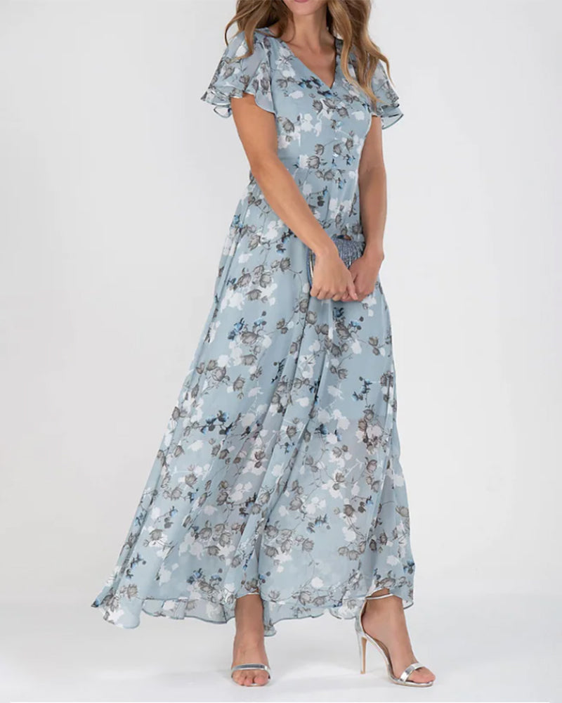Marke Maxikleid mit Blumenmuster, fließend und elegant — Main Image
