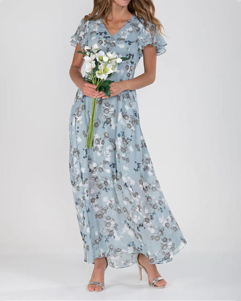 Marke Maxikleid mit Blumenmuster, fließend und elegant — Image 3