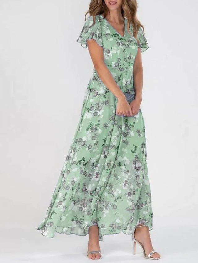 Marke Maxikleid mit Blumenmuster, fließend und elegant — Image 4