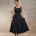 Marke Damen-Midikleid mit floralen Details und quadratischem Ausschnitt — Main Image