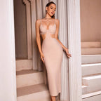 ADYCE Maxikleid mit Cut-Outs und Spaghettiträgern, elegantes Design — Image 2