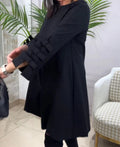 Marke Damenkleid mit Schleifendetails und dreiviertellangen Ärmeln — Main Image