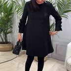 Marke Damenkleid mit Schleifendetails und dreiviertellangen Ärmeln — Image 2