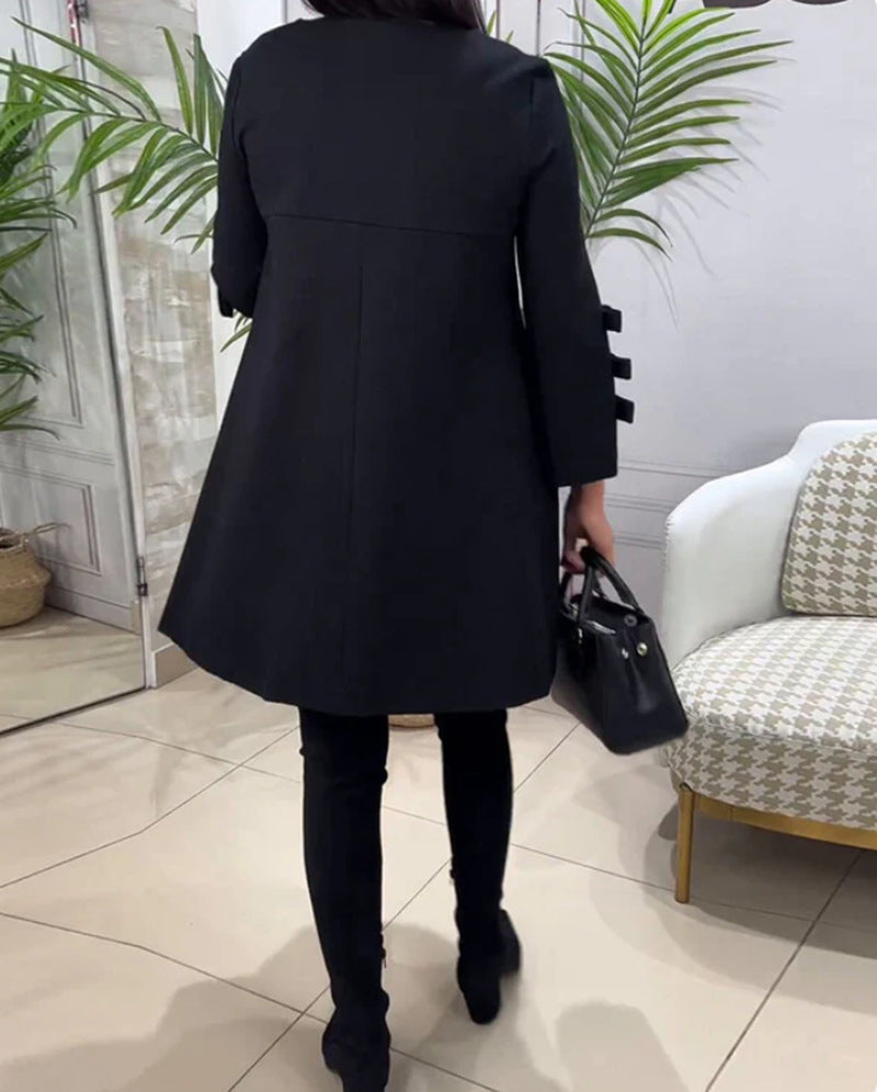 Marke Damenkleid mit Schleifendetails und dreiviertellangen Ärmeln — Image 4