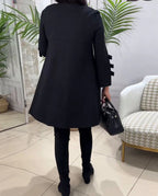 Marke Damenkleid mit Schleifendetails und dreiviertellangen Ärmeln — Image 4