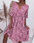 Marke Blumenkleid mit Rüschenärmeln und floralem Muster — Main Image