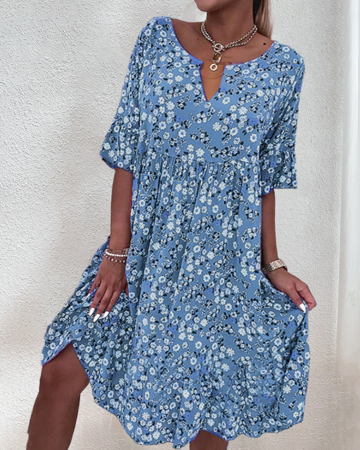 Marke Blumenkleid mit Rüschenärmeln und floralem Muster — Image 3