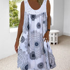 Marke Damen Trägerkleid mit Mandala-Print und Spitzenbesatz — Main Image