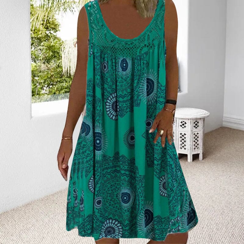 Marke Damen Trägerkleid mit Mandala-Print und Spitzenbesatz — Image 12