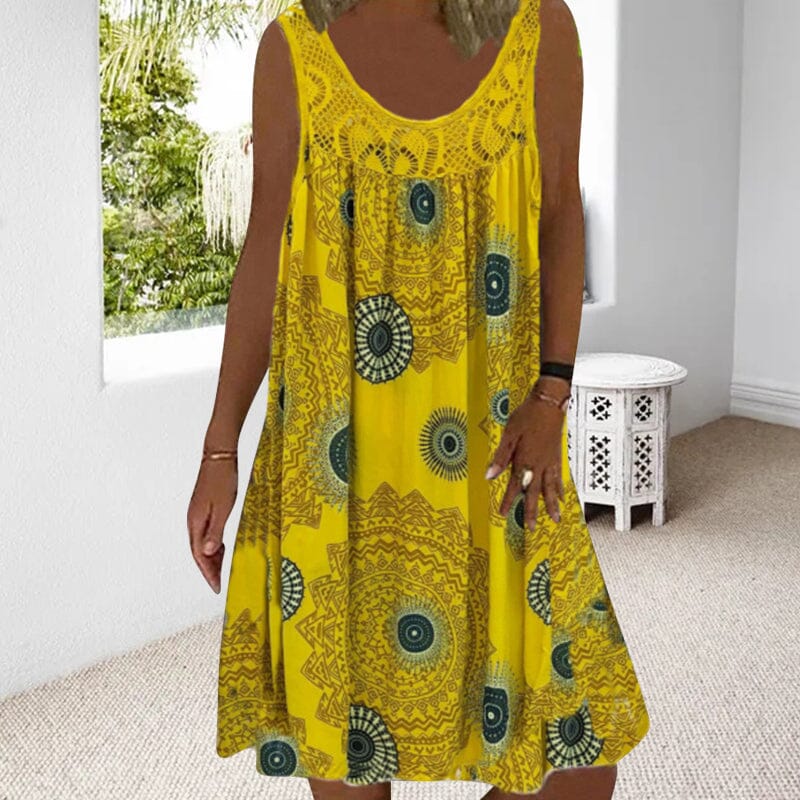 Marke Damen Trägerkleid mit Mandala-Print und Spitzenbesatz — Image 15