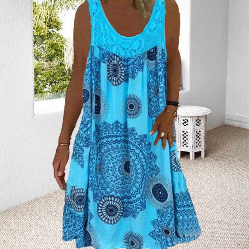 Marke Damen Trägerkleid mit Mandala-Print und Spitzenbesatz — Image 17
