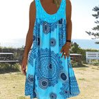 Marke Damen Trägerkleid mit Mandala-Print und Spitzenbesatz — Image 4