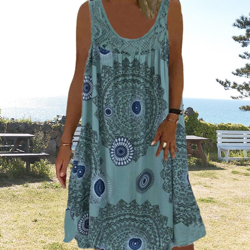 Marke Damen Trägerkleid mit Mandala-Print und Spitzenbesatz — Image 5