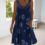 Marke Damen Trägerkleid mit Mandala-Print und Spitzenbesatz — Image 9