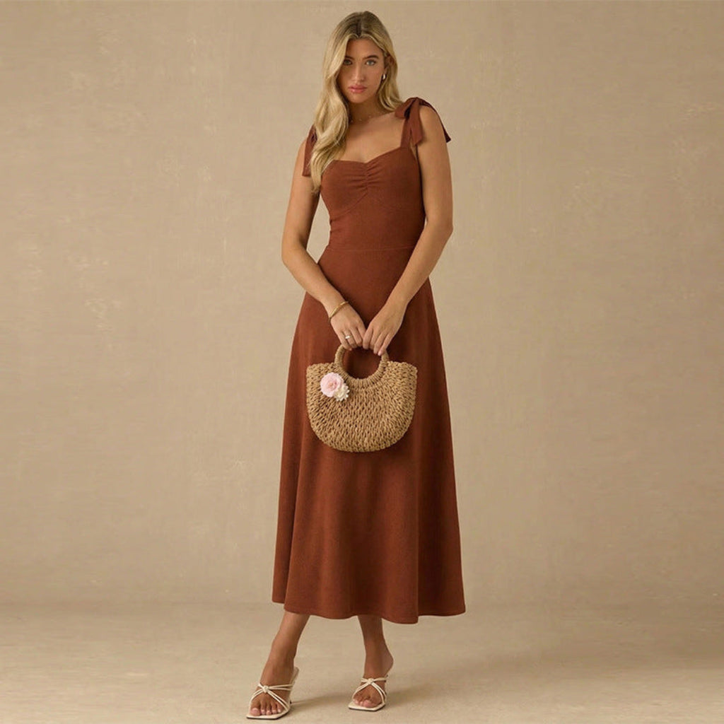 Marke Damenkleid A-Linie mit Schleifendetails und elegantem Design — Main Image
