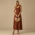 Marke Damenkleid A-Linie mit Schleifendetails und elegantem Design — Main Image