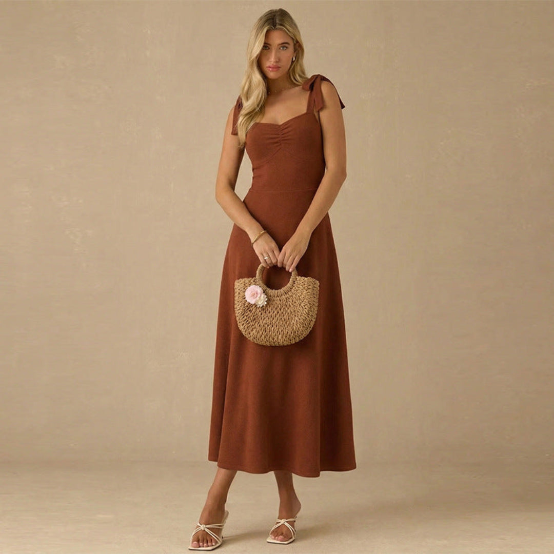 Marke Damenkleid A-Linie mit Schleifendetails und elegantem Design — Main Image