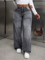 Marke Damenjeans Weit Bequem Modisch — Main Image