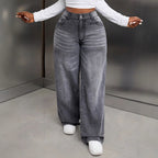 Marke Damenjeans Weit Bequem Modisch — Image 2