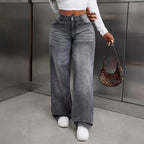 Marke Damenjeans Weit Bequem Modisch — Image 5