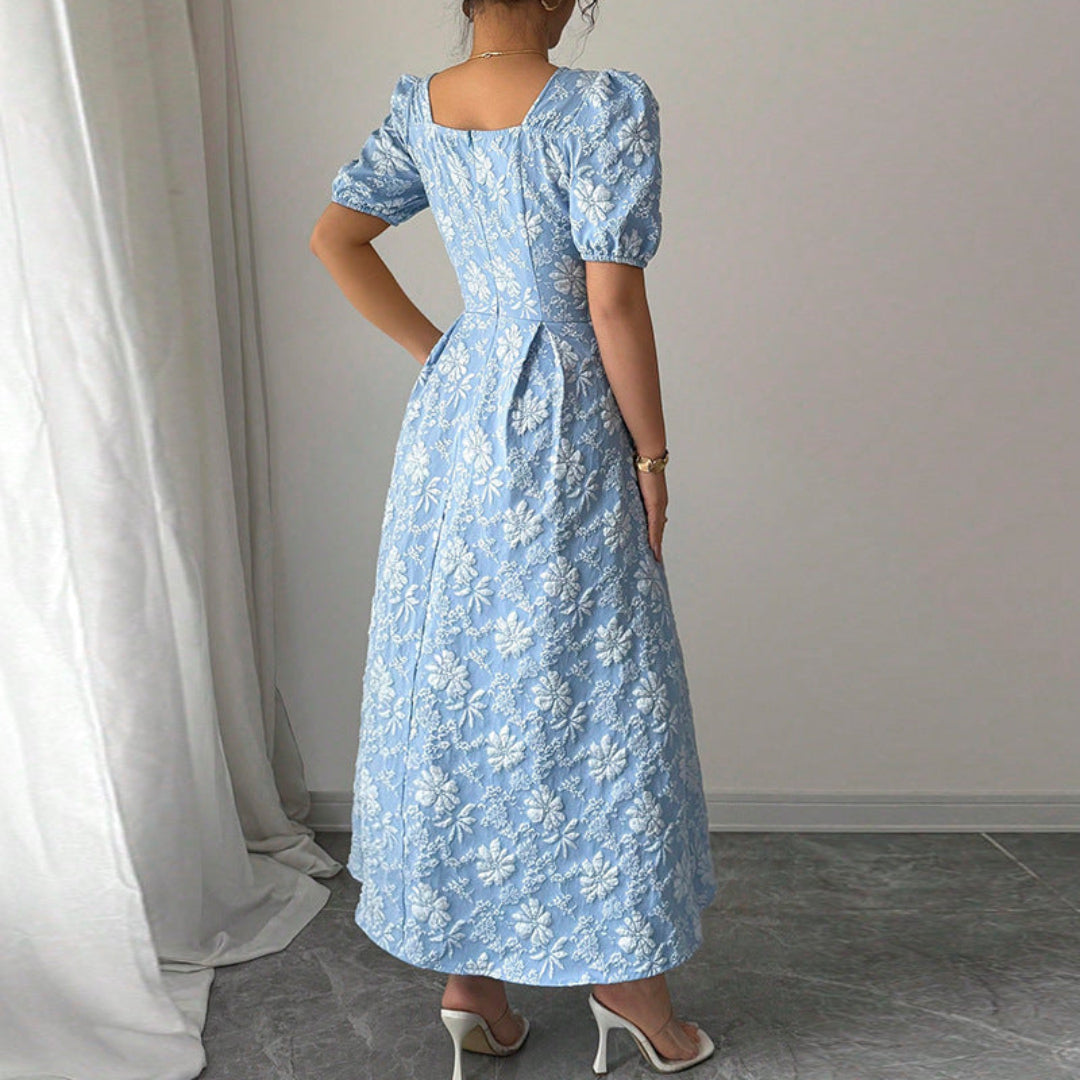 Marke Damen-Midikleid mit Blumendesign und Puffärmeln — Image 3