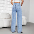 Trendige Damenjeans mit Schleifen-Details, bequem und stilvoll — Image 4