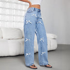 Trendige Damenjeans mit Schleifen-Details, bequem und stilvoll — Image 5