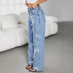 Trendige Damenjeans mit Schleifen-Details, bequem und stilvoll — Image 6