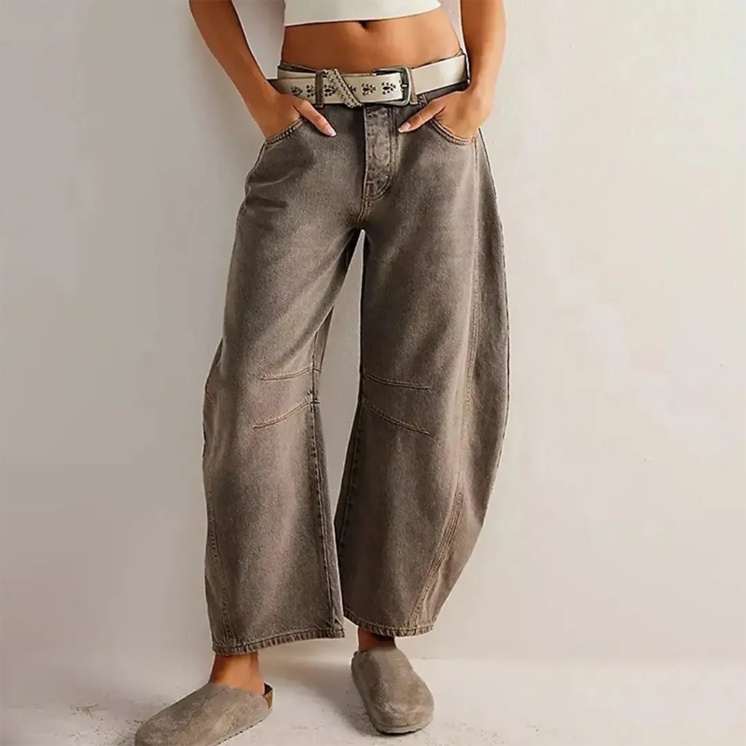 Marke Damen-Jeans Weit, verschiedene Farben, Komfort und Stil — Image 3