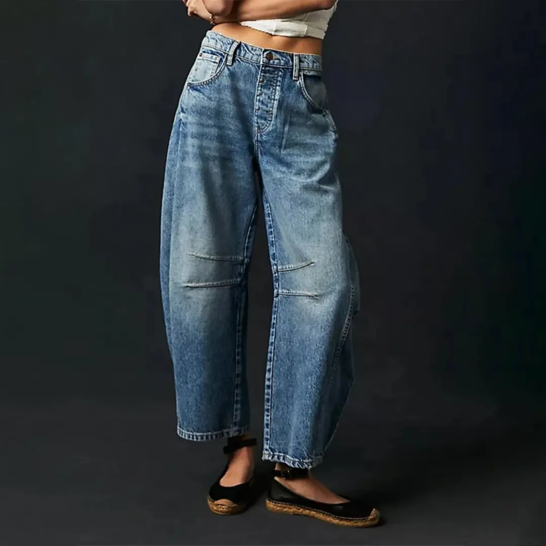 Marke Damen-Jeans Weit, verschiedene Farben, Komfort und Stil — Image 7