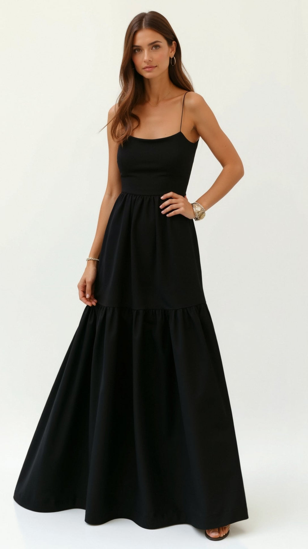 Rückenfreies Maxikleid Elegantes Sommerkleid Mit Fließender Silhouette Und Offenem Rücken