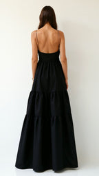Rückenfreies Maxikleid Elegantes Sommerkleid Mit Fließender Silhouette Und Offenem Rücken