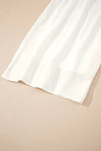 Damen Weite Leinenhose Weiß – Elastischer Bund, Kordelzug, Sommer, Freizeit, Urlaub — Image 9