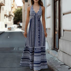 Marke X Maxikleid mit Ethno-Muster und V-Ausschnitt für Damen — Main Image