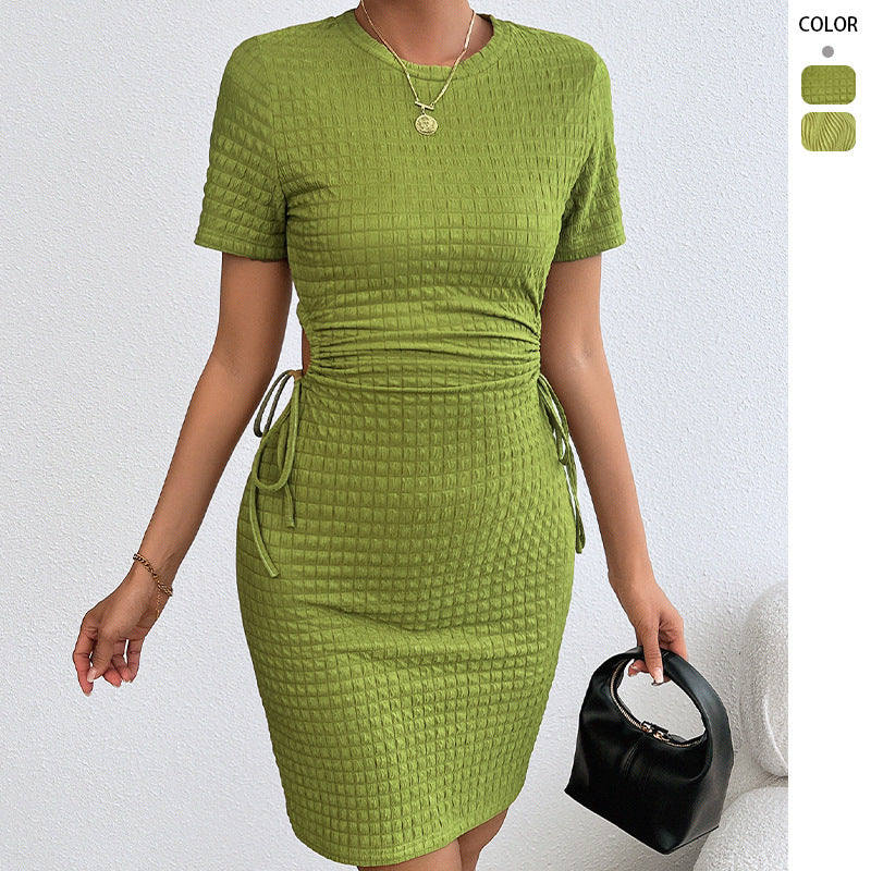 Marke X Damenkleid, figurbetont, knielang, mit Bindebändern — Main Image