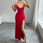 Marke Maxikleid mit Schlitz und Spaghettiträgern, elegant, figurbetont — Image 3
