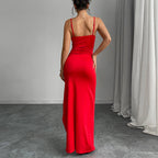 Marke Maxikleid mit Schlitz und Spaghettiträgern, elegant, figurbetont — Image 4
