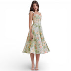 Marke Sommerkleid mit Blumendruck und Schlitz, elegantes Design — Image 4