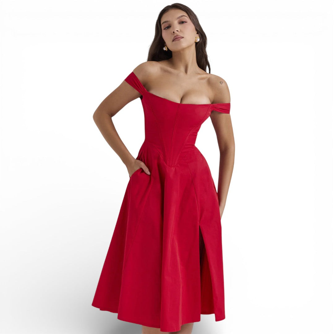 Marke Sommerkleid mit Blumendruck und Schlitz, elegantes Design — Image 7