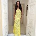 Marke Spitzen-Maxikleid Figurbetont Ärmellos — Image 2