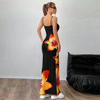 Marke Maxi Kleid mit Blumenmuster, ärmellos, figurbetont, für Damen — Image 2
