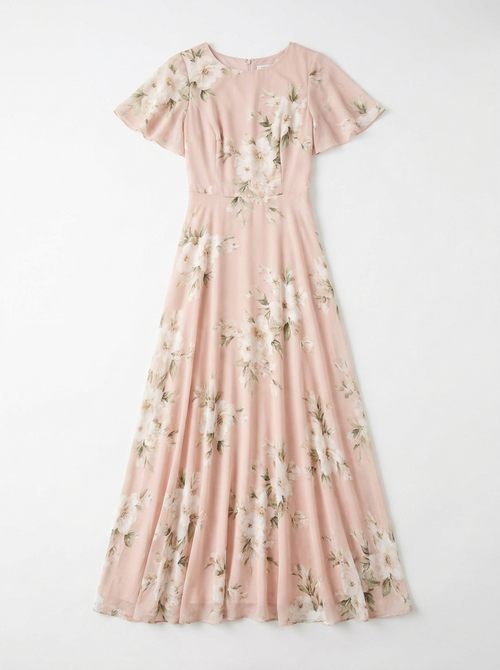 Blütenzauber Maxikleid Vorderseite