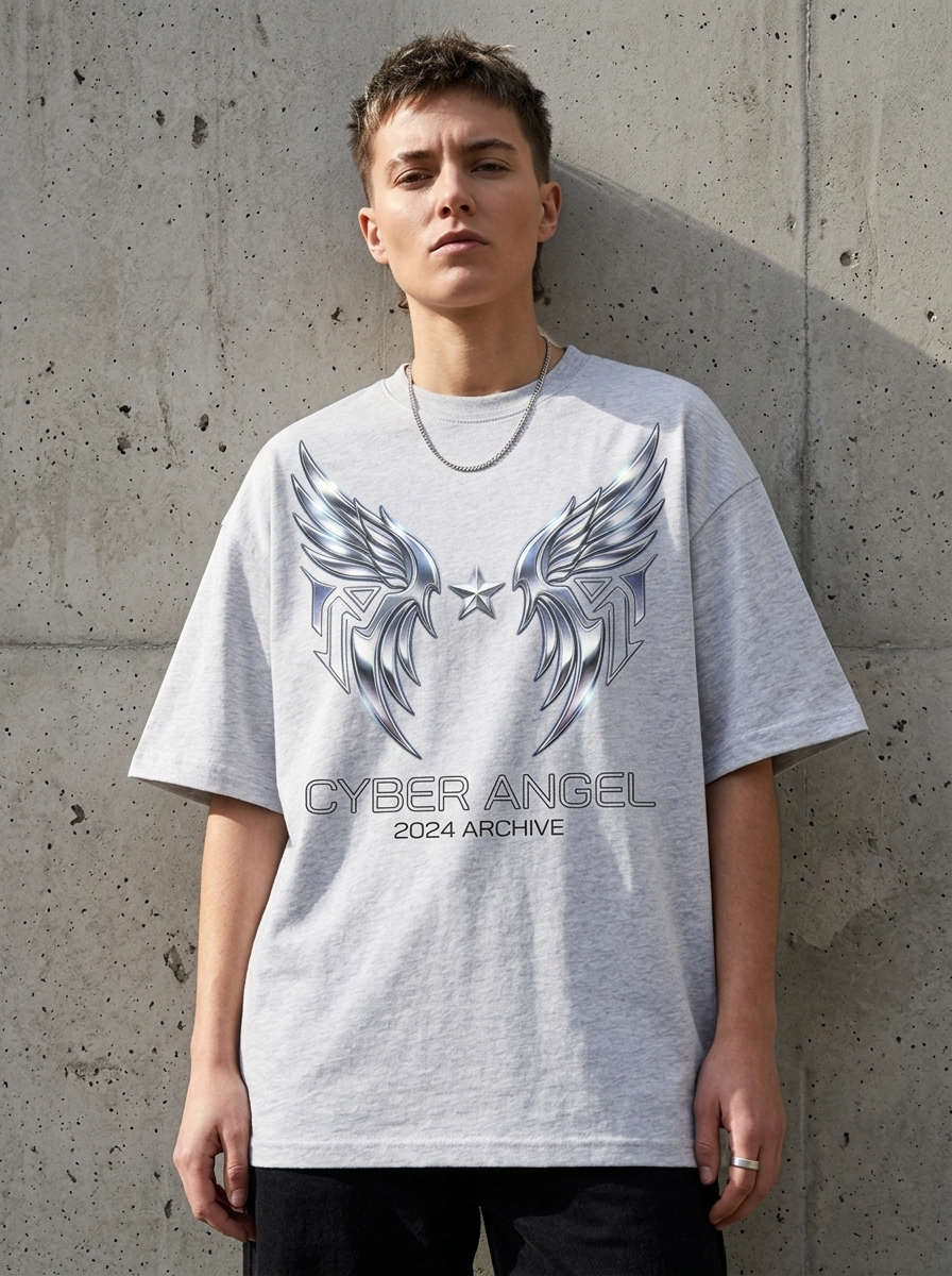 Cyberengel Oversized T-Shirt - Model