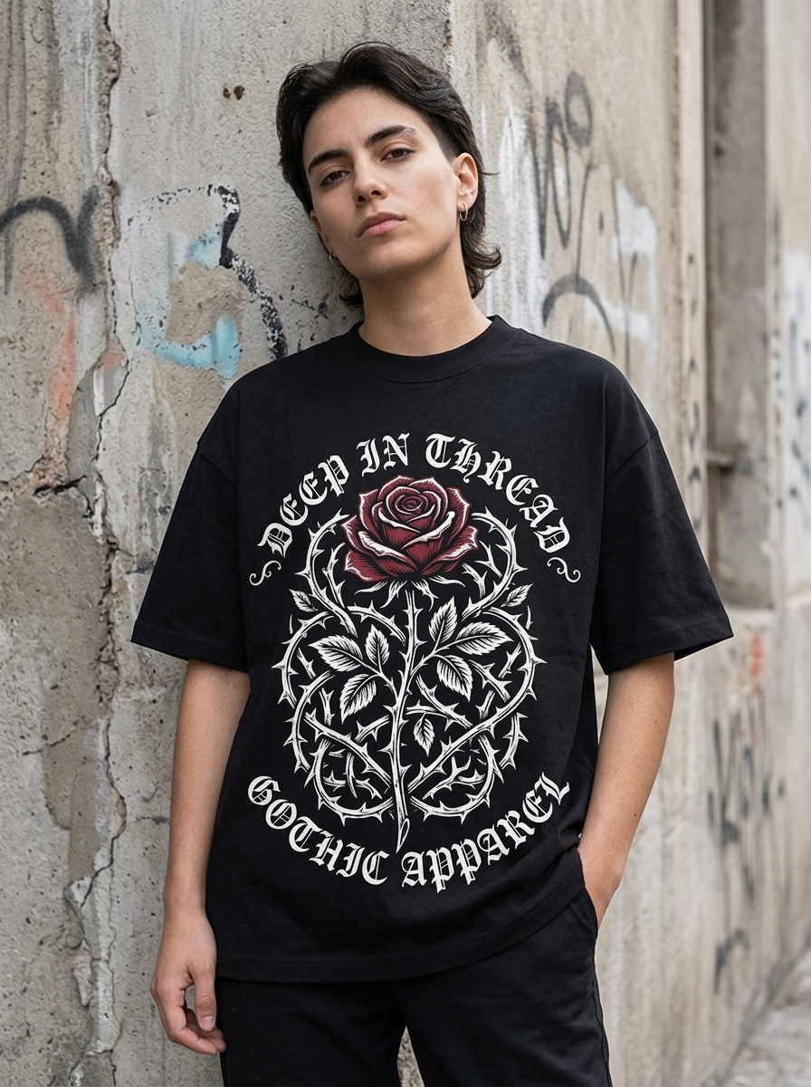 Dornenrose Oversized T-Shirt - Model