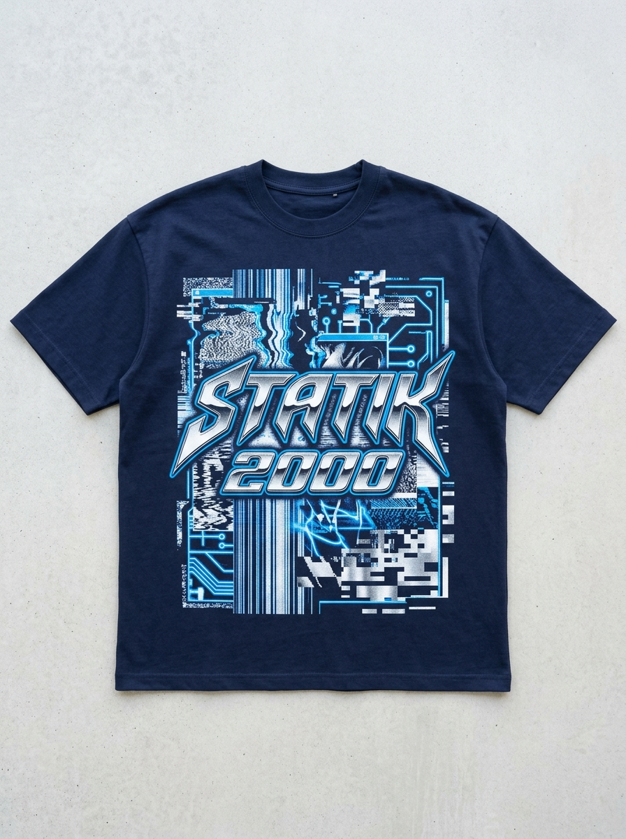 Statik 2000 Oversized T-Shirt - Front
